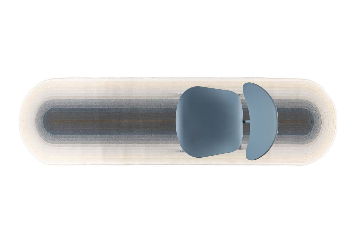 Teppich OLYMPIC 245x67 cm Blau / Weiß