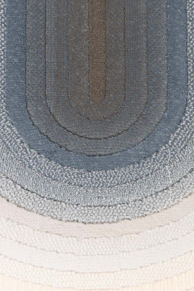 Teppich OLYMPIC 245x67 cm Blau / Weiß
