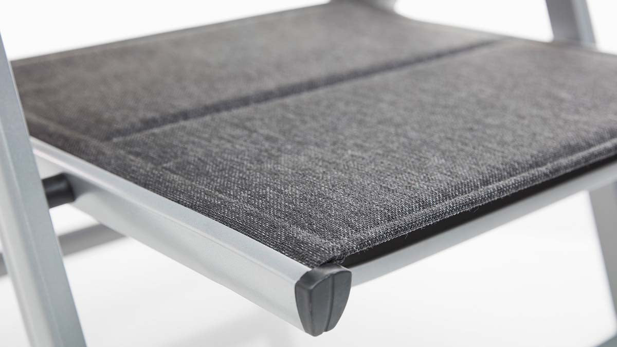 Kettler Granada Padded Multipositionssessel Silber / Anthrazit