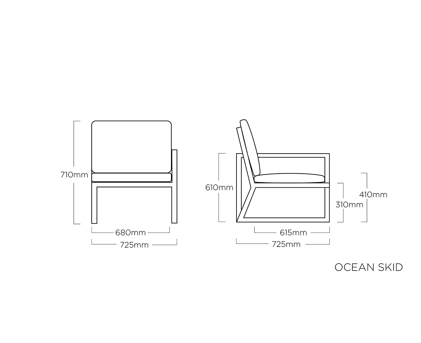 Kettler Ocean Skid Gartenlounge Ecklounge mit Esstisch Anthrazit / Hellgrau meliert