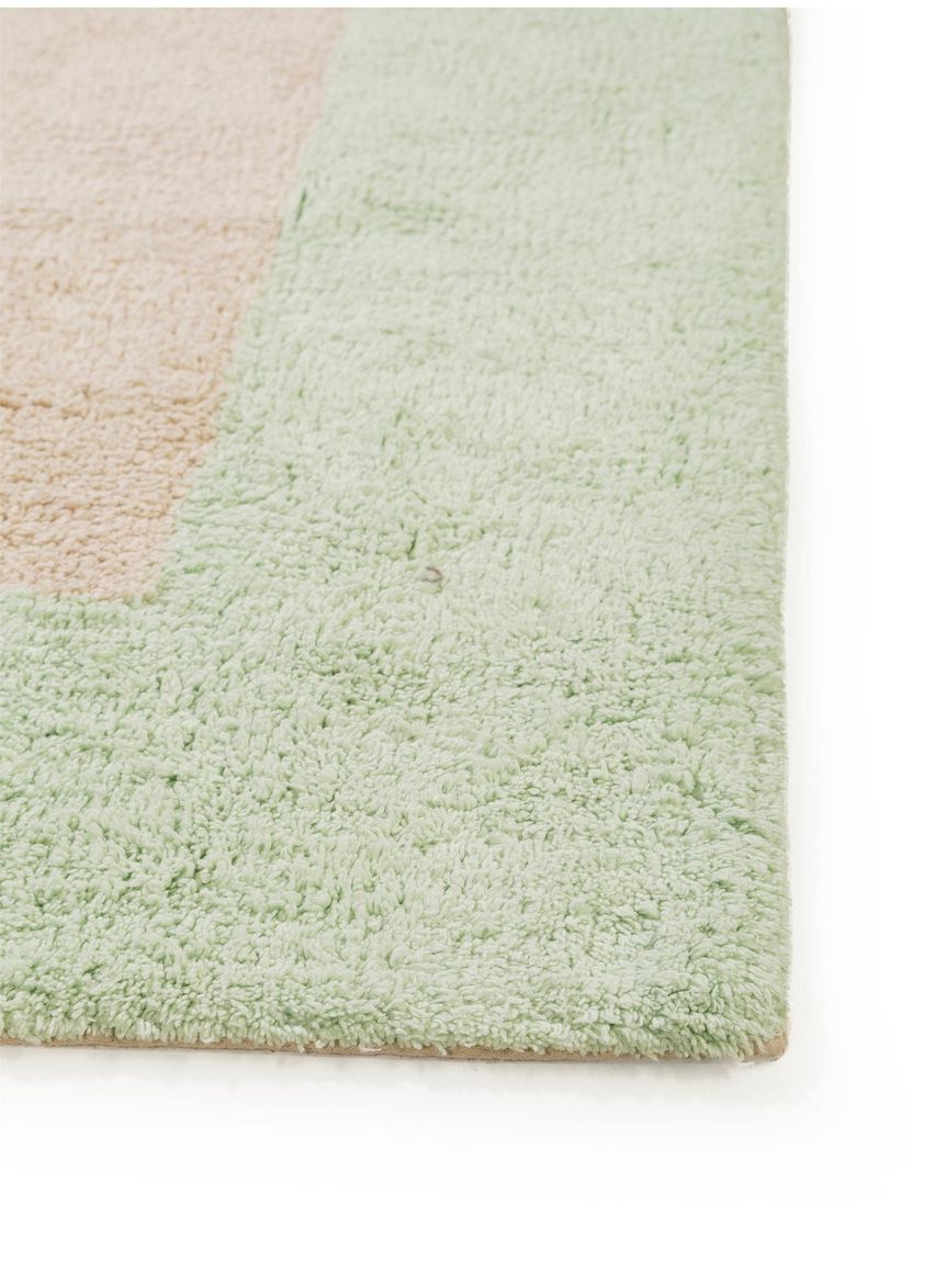 Waschbarer Kinderteppich Inka 150x150 cm Hellgrün