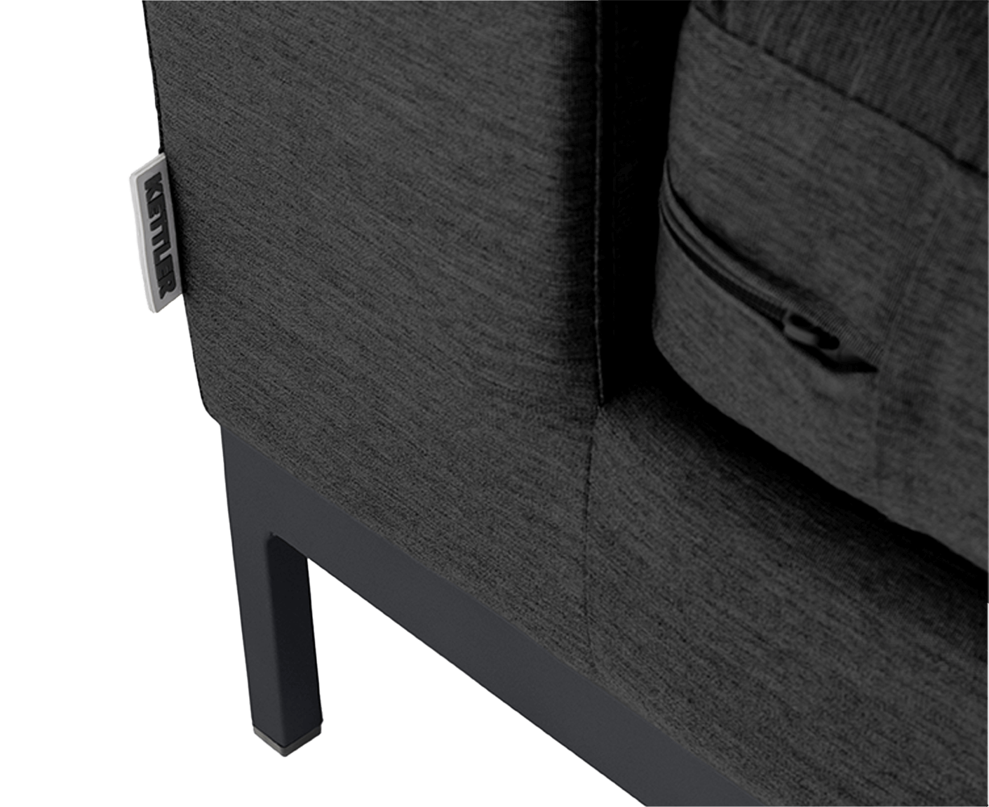 Kettler Ego Modular Endteil Links Anthrazit / Sunbrella