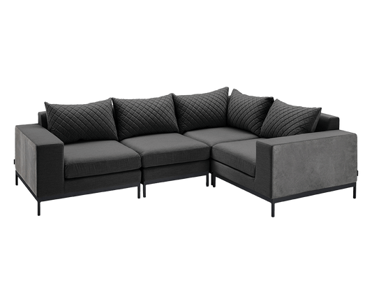 Kettler Ego Modular Gartenlounge Ecklounge Anthrazit / Sunbrella