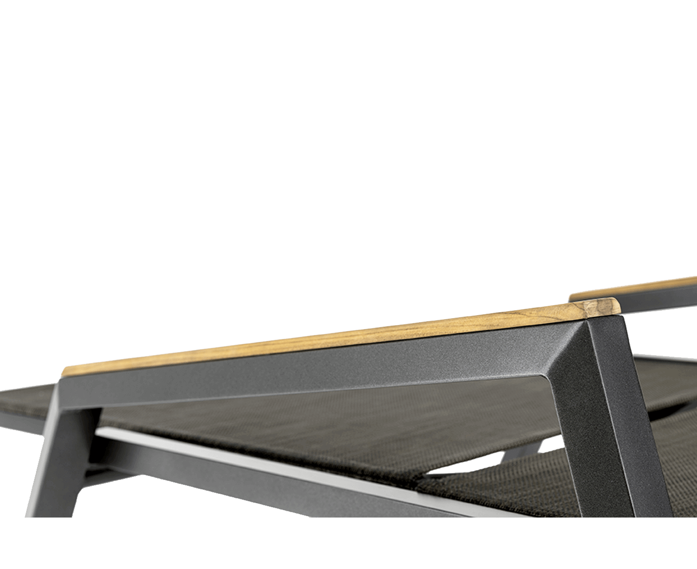 Kettler Ocean Skid Sonnenliege Anthrazit-Teak / Bronze