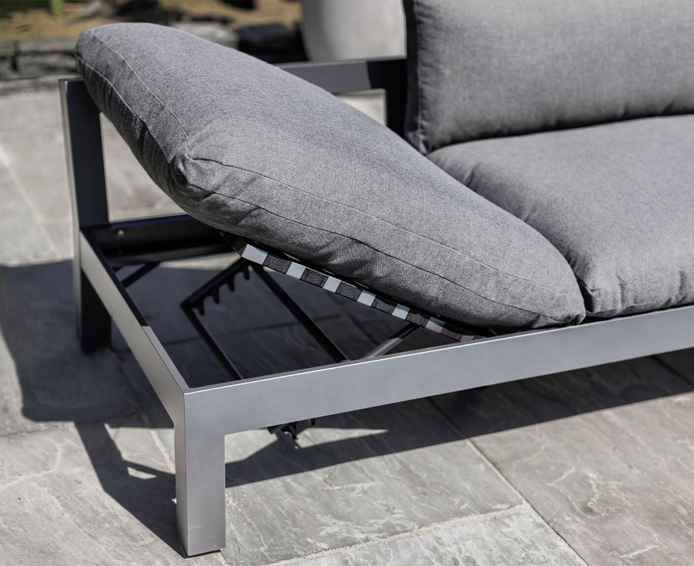 Kettler Gartenlounge Comfort Loungeset Outdoorsofa 6-teilig Anthrazit / Graphit