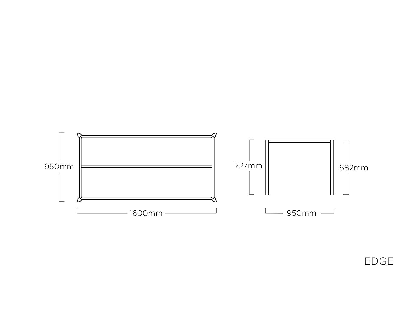 Kettler Gartenmöbelset 5-teilig, Memphis Multipositionssessel mit Teakarmlehnen, Gartentischgestell Edge mit Teakholz Tischplatte Anthrazit