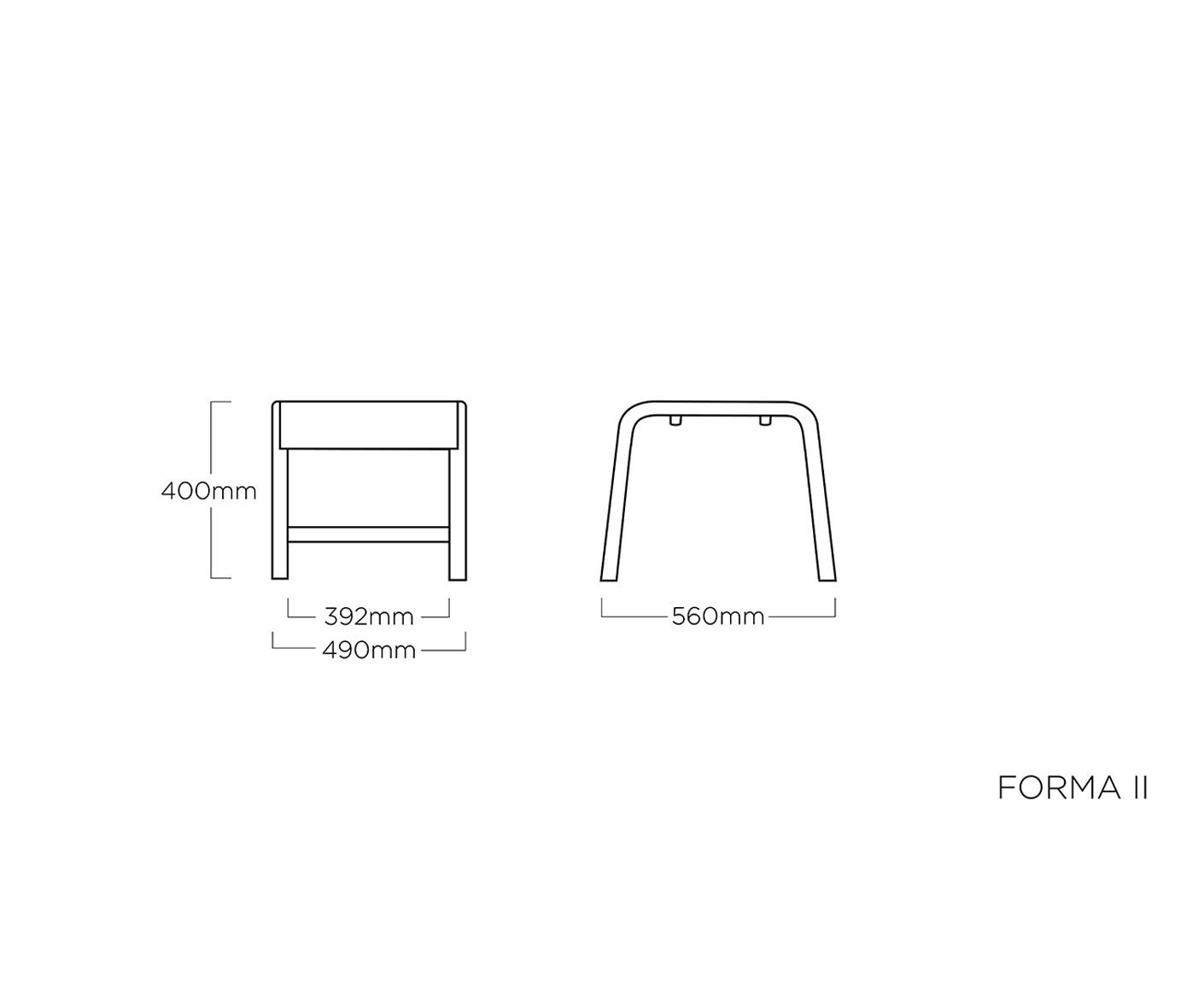 Kettler Forma II Hocker Anthrazit / Graphit