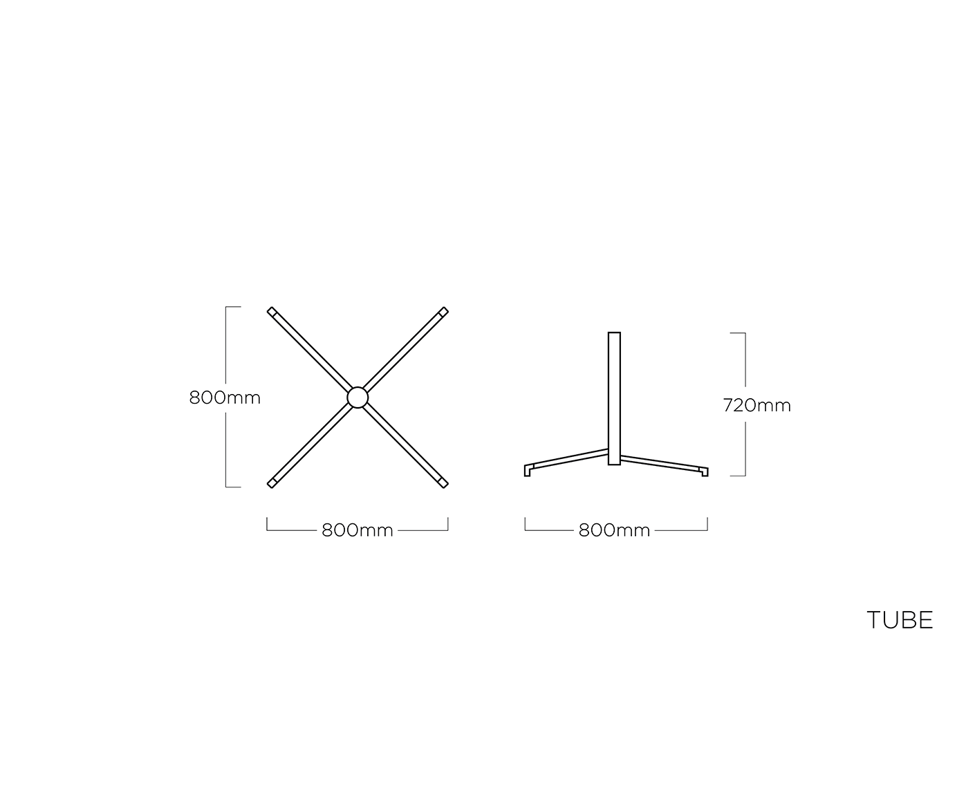 Kettler Tube Klapptisch Gestell