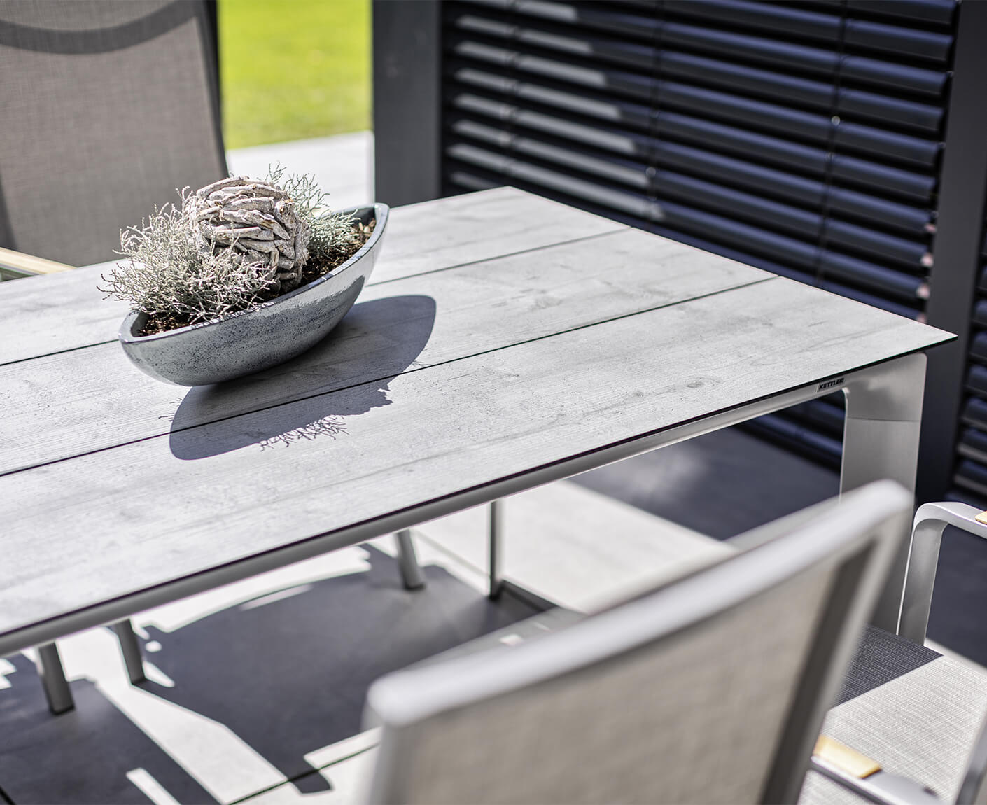 Kettler Diamond Gartenmöbel-Set 5-teilig Silber / Grau
