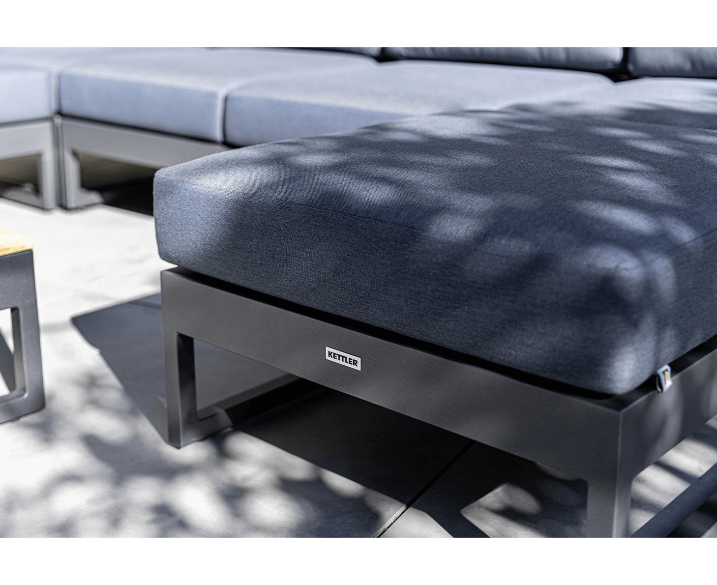 Kettler Ocean Skid Platform Gartenlounge Ecklounge mit Tisch Brisa / Anthrazit Matt