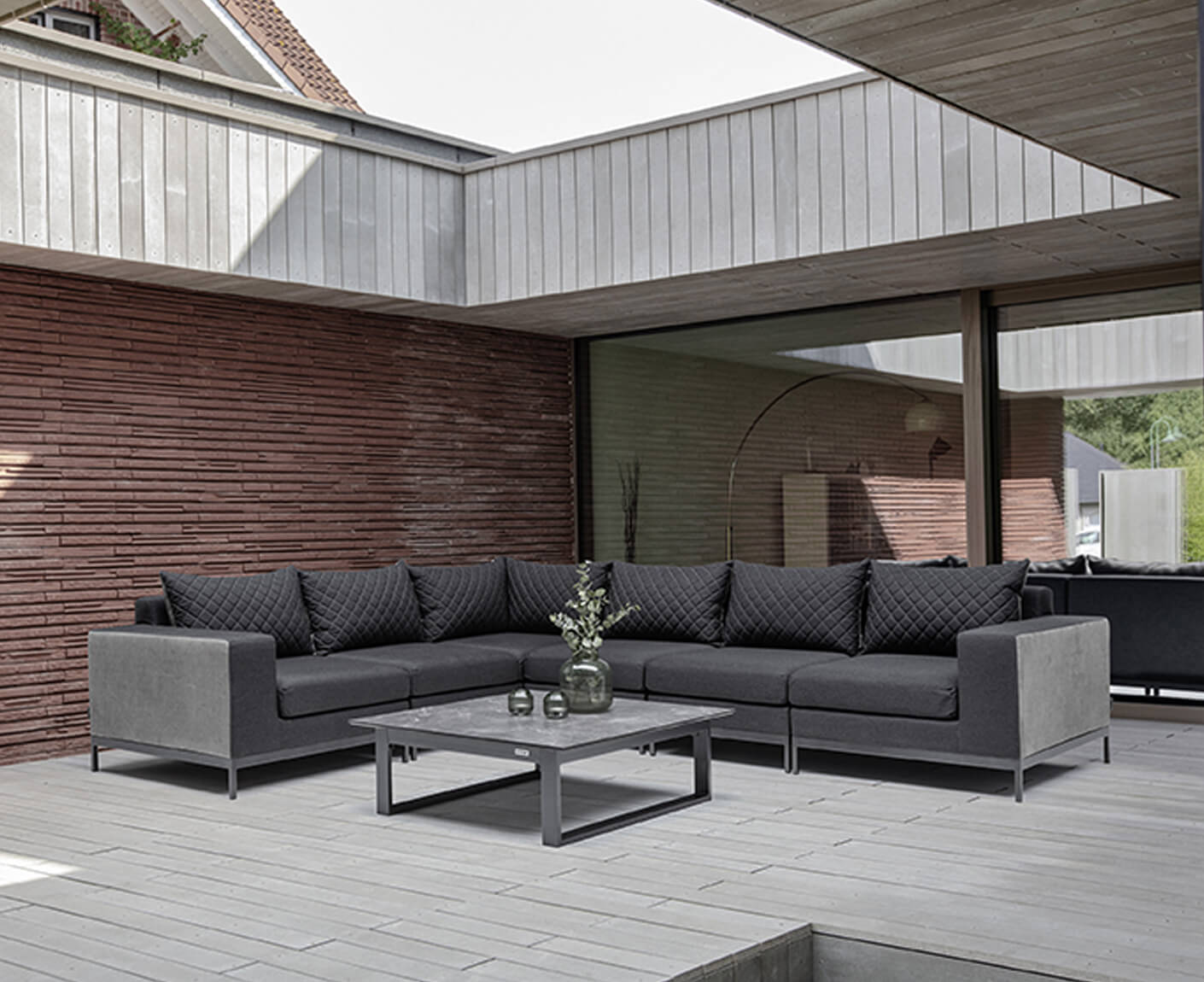 Kettler Ego Modular Eckteil Anthrazit / Sunbrella