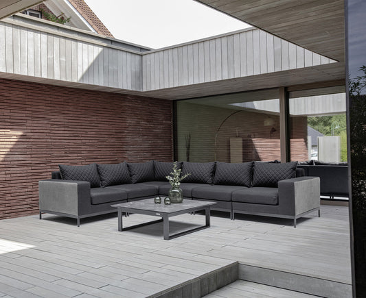 Kettler Ego Modular Gartenlounge inkl. Tisch Anthrazit / Sunbrella