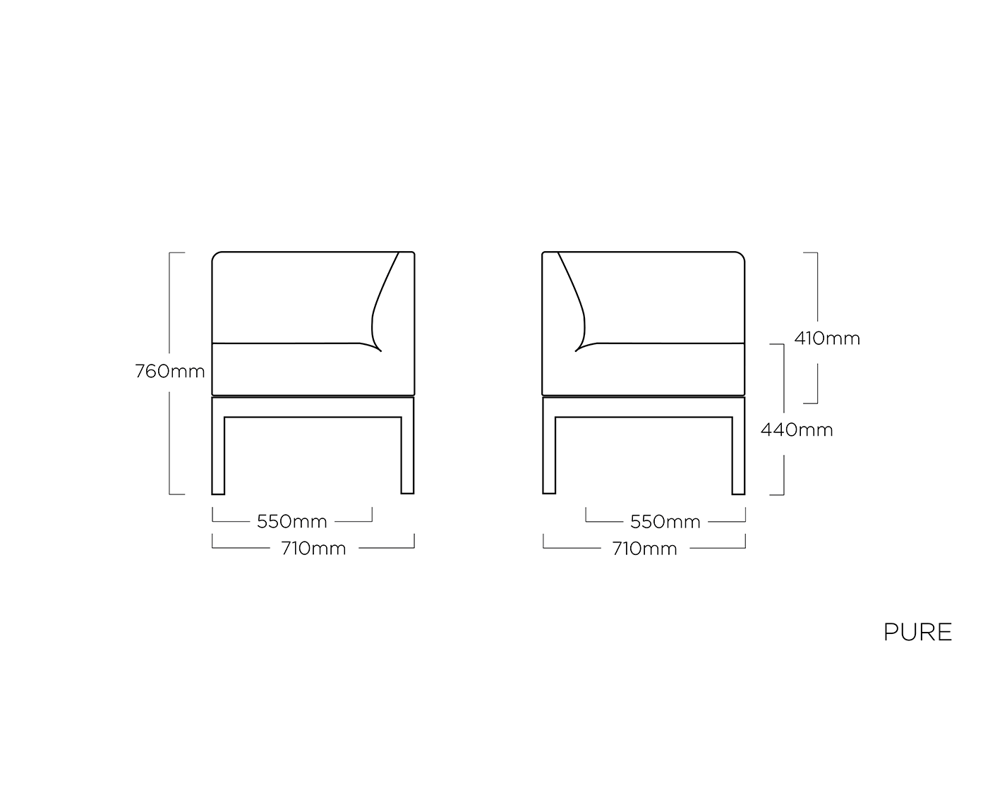 Kettler Gartenlounge-Set 9-teilig, Pure Ecklounge Outdoorsofa, mit Gartentisch Cubic mit HPL Tischplatte Anthrazit / Grau