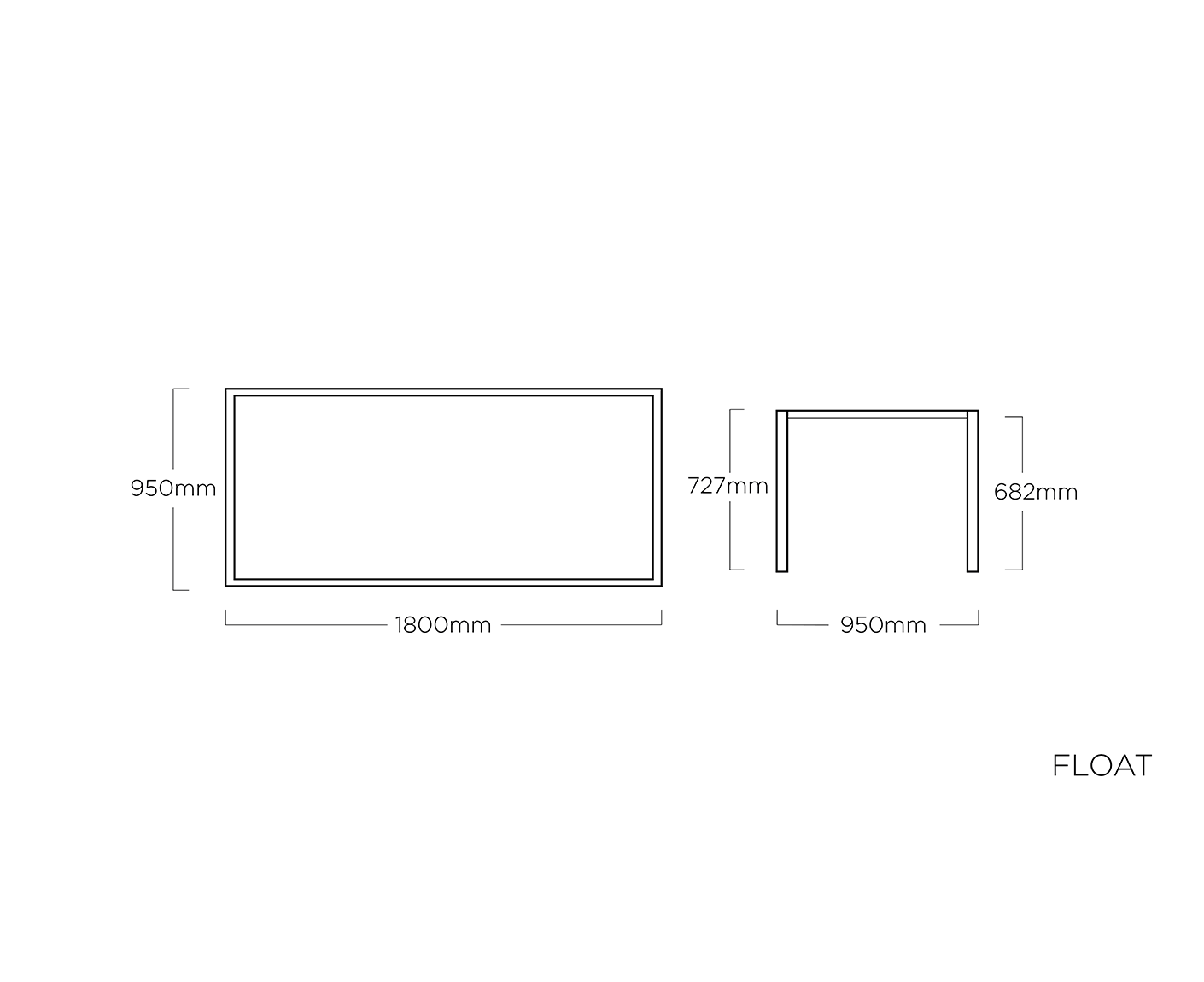 Kettler Gartenmöbelset 5-teilig, Rasmus Stapelsessel mit Teakarmlehnen gepolstert, Float Gartentisch mit HPL Tischplatte Anthrazit / Sunbrella