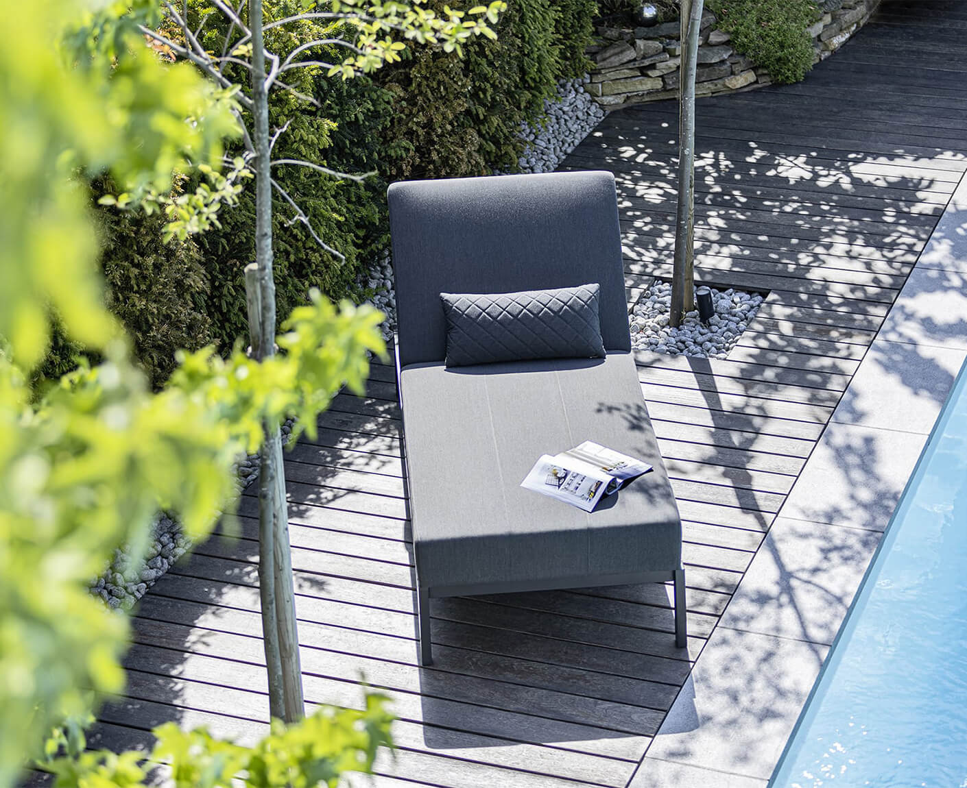 Kettler Pure Sonnenliege Anthrazit / Sunbrella