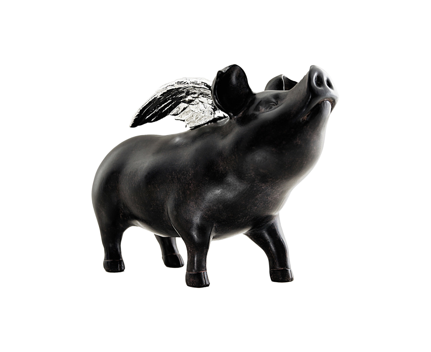 Spardose Rockstar Pig Schwarz