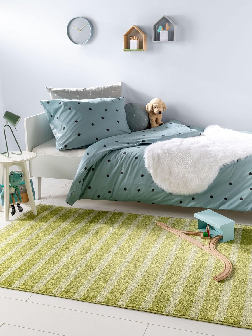 Kinderteppich Noa Kids Stripes Grün