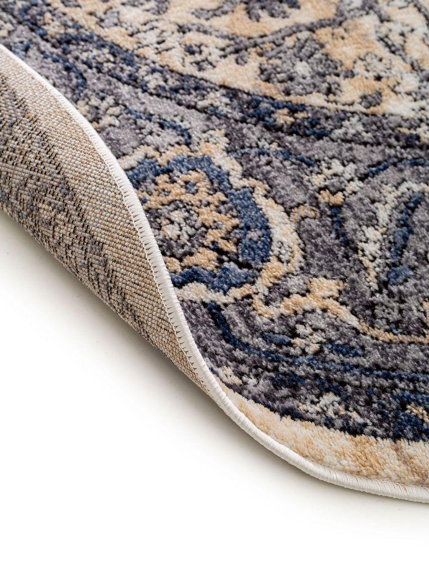 Teppich Sinan Ø 160 cm rund Dunkelblau