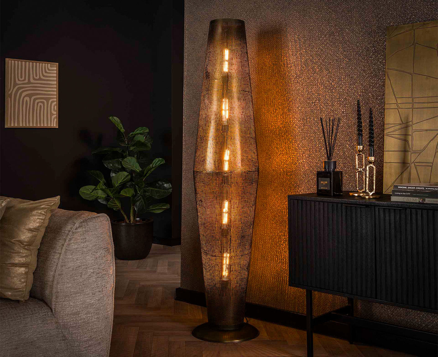 Stehlampe 5L Cosmic Antik Bronze