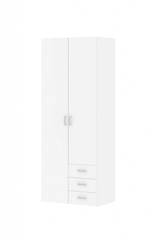 10627 Kleiderschrank SPACE Schrank Türenschrank Weiß