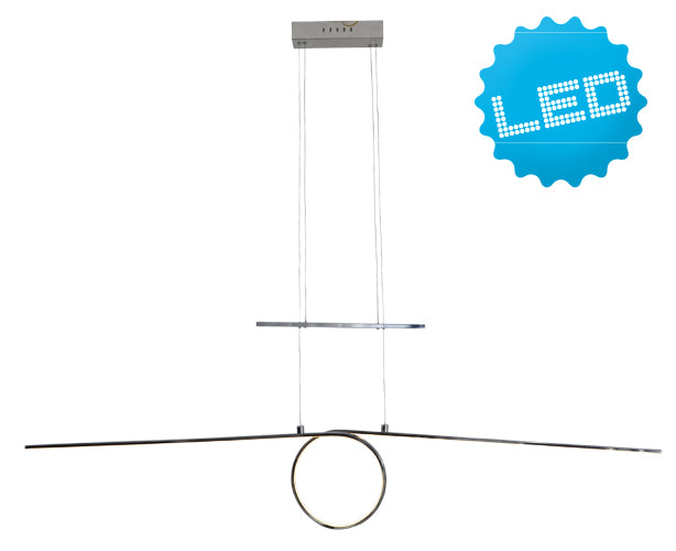 Loop Line Pendelleuchte  130x6cm Chrom - Voelpe