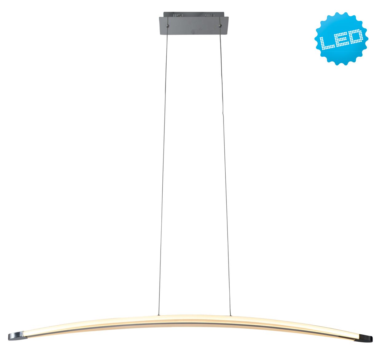 Bow Pendelleuchte LED 100x11cm Chrom - Voelpe