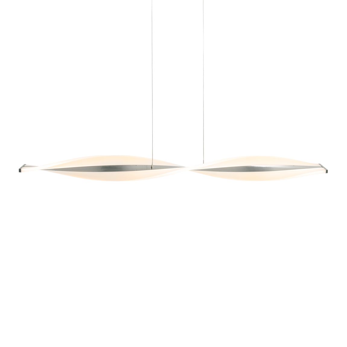 Nina Pendelleuchte LED 115x10cm stahl-blank - Voelpe