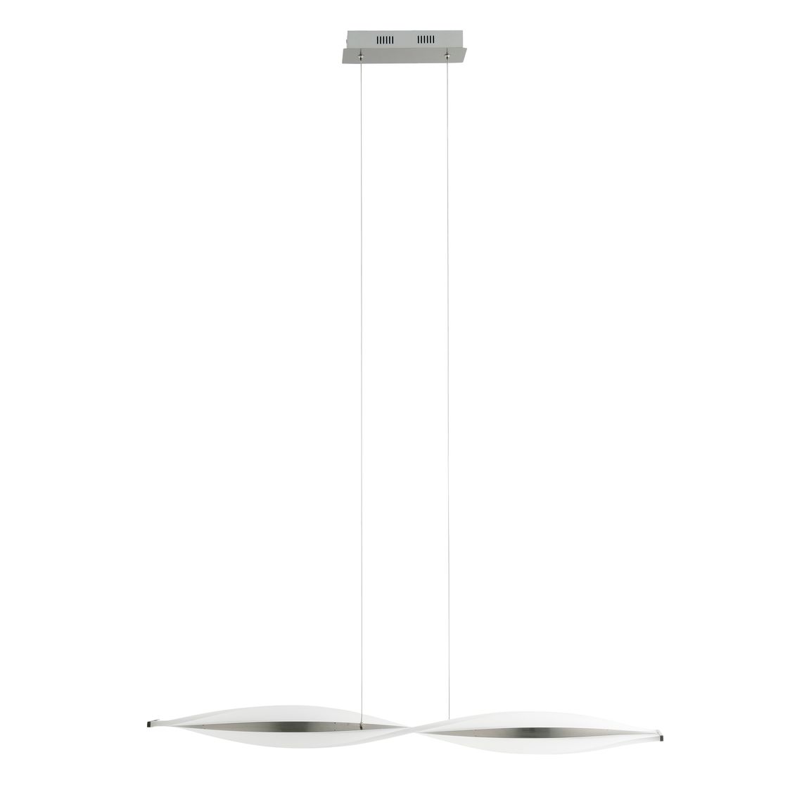 Nina Pendelleuchte LED 115x10cm stahl-blank - Voelpe