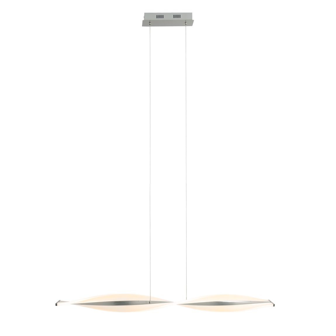 Nina Pendelleuchte LED 115x10cm stahl-blank - Voelpe