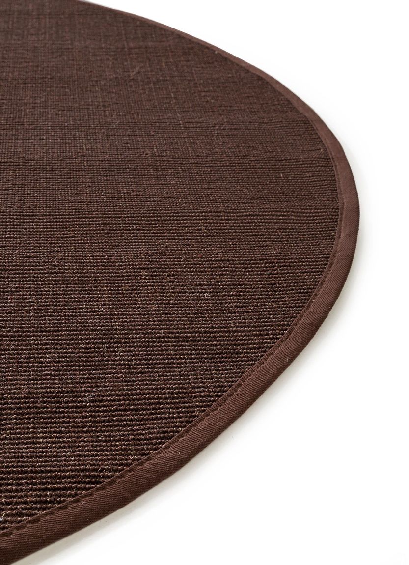 Sisalteppich rund Sisal Dunkelbraun