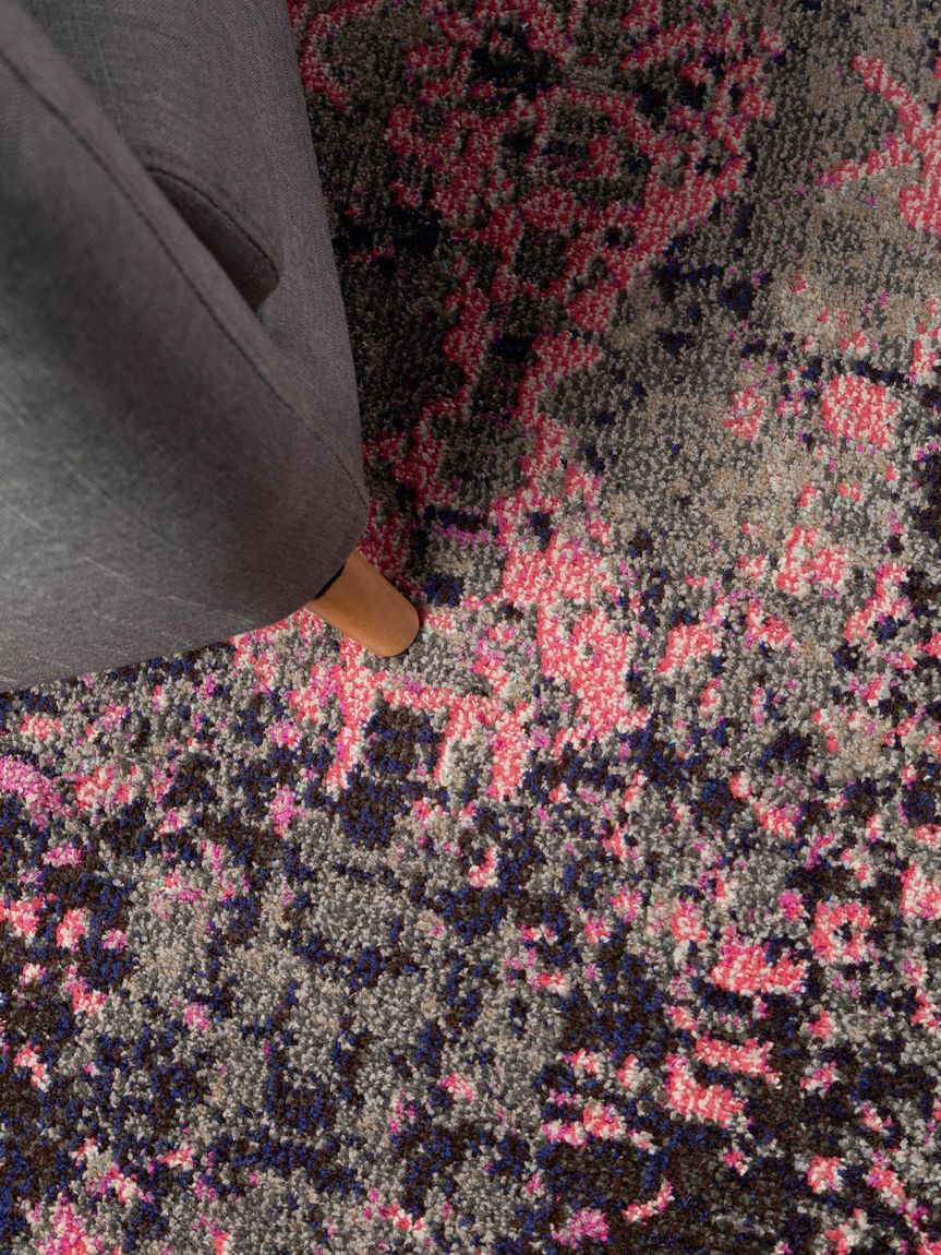 Teppich Casa Pink / Schwarz