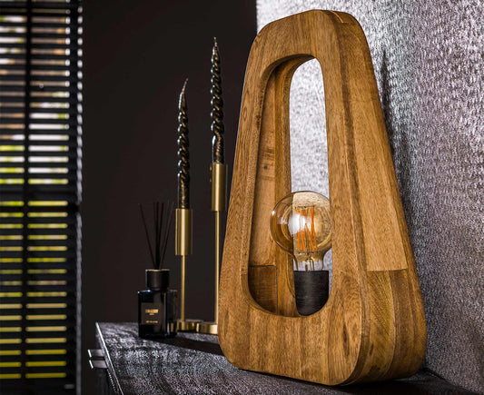 Tischlampe 1L Bray Massivholz Mango Natur