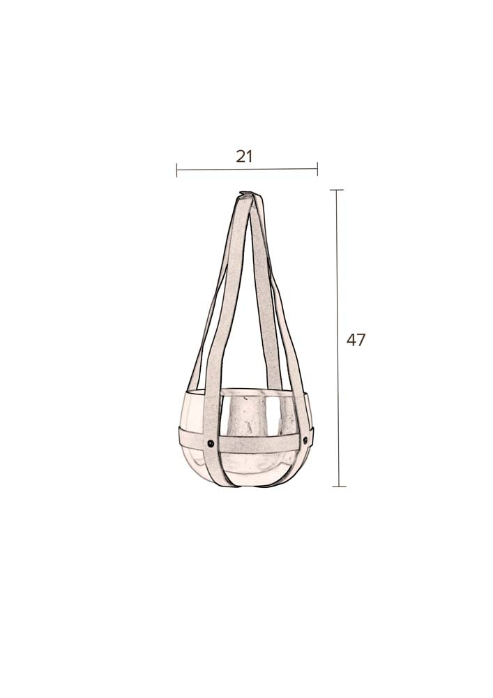 Oasis 4-er Set Aufhänger für Pflanzen Metallgrau - Voelpe