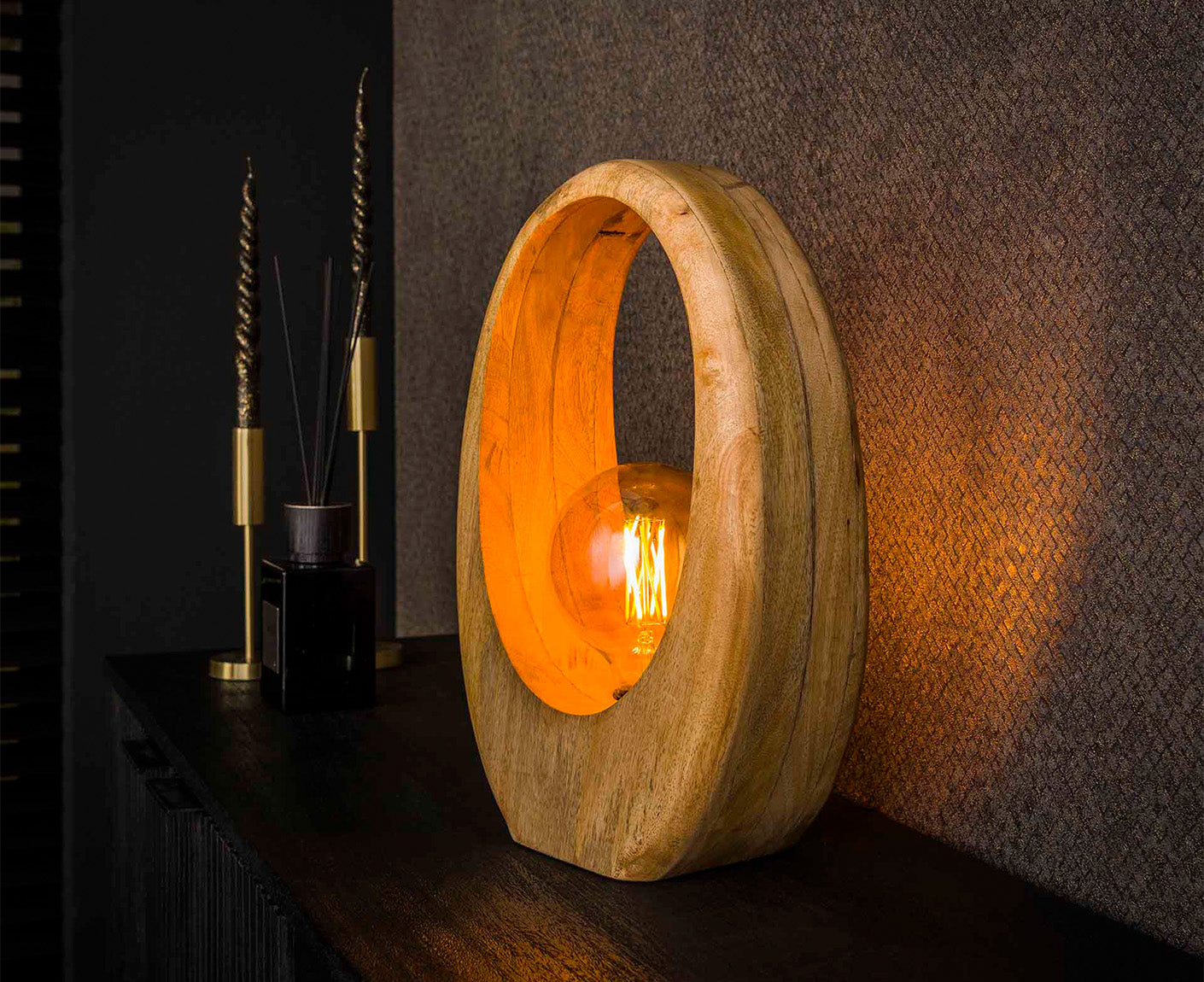 Tischlampe 1L Arch Wood L