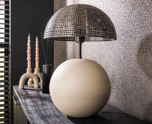 Tischlampe 1L Sphere Natur / Natural Grey