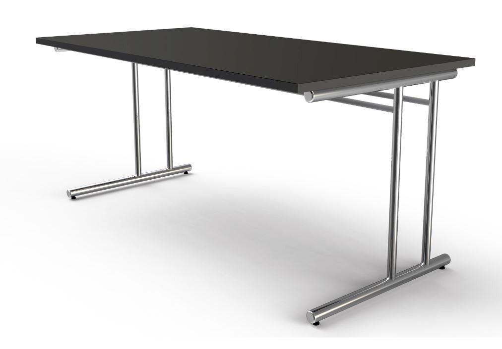 ARTLINE Schreibtisch mit Besprechungstisch 260x80/100 cm Anthrazit