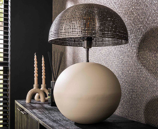 Tischlampe 1L Sphere Natur L / Natural Grey