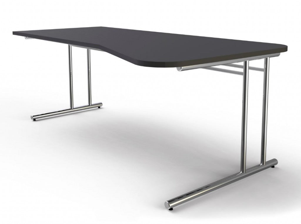 ARTLINE Freiformtisch mit Anbautisch 295x80/100 cm Weiß