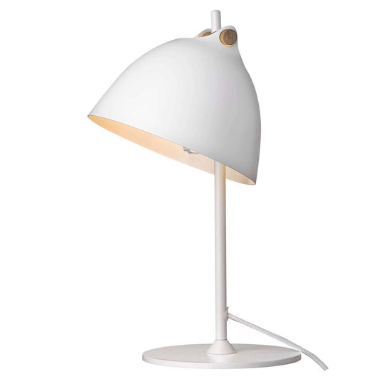 AARHUS Tischlampe Ø 18 G9, weiß / Holz