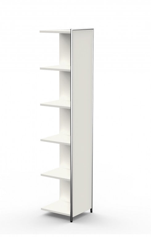 ARTLINE Anbauregal 5OH Büroregal Regal Weiß