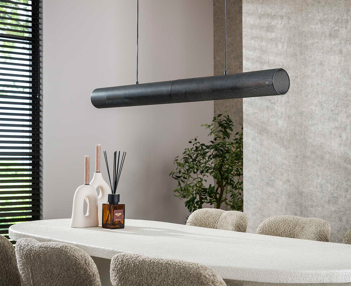 Hängelampe 120 Tube Mesh / Artic Schwarz