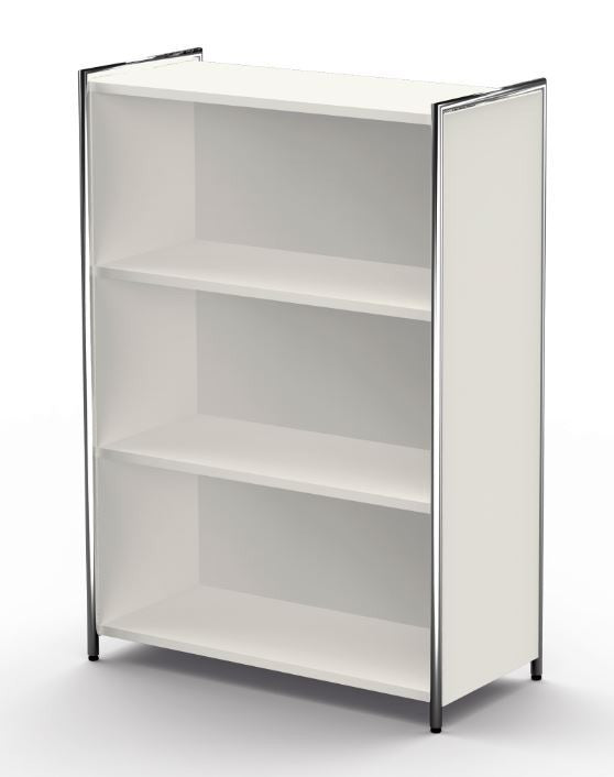 12667 ARTLINE Highboard 3OH Aktenschrank Schrank Büroschrank Büroregal Weiß