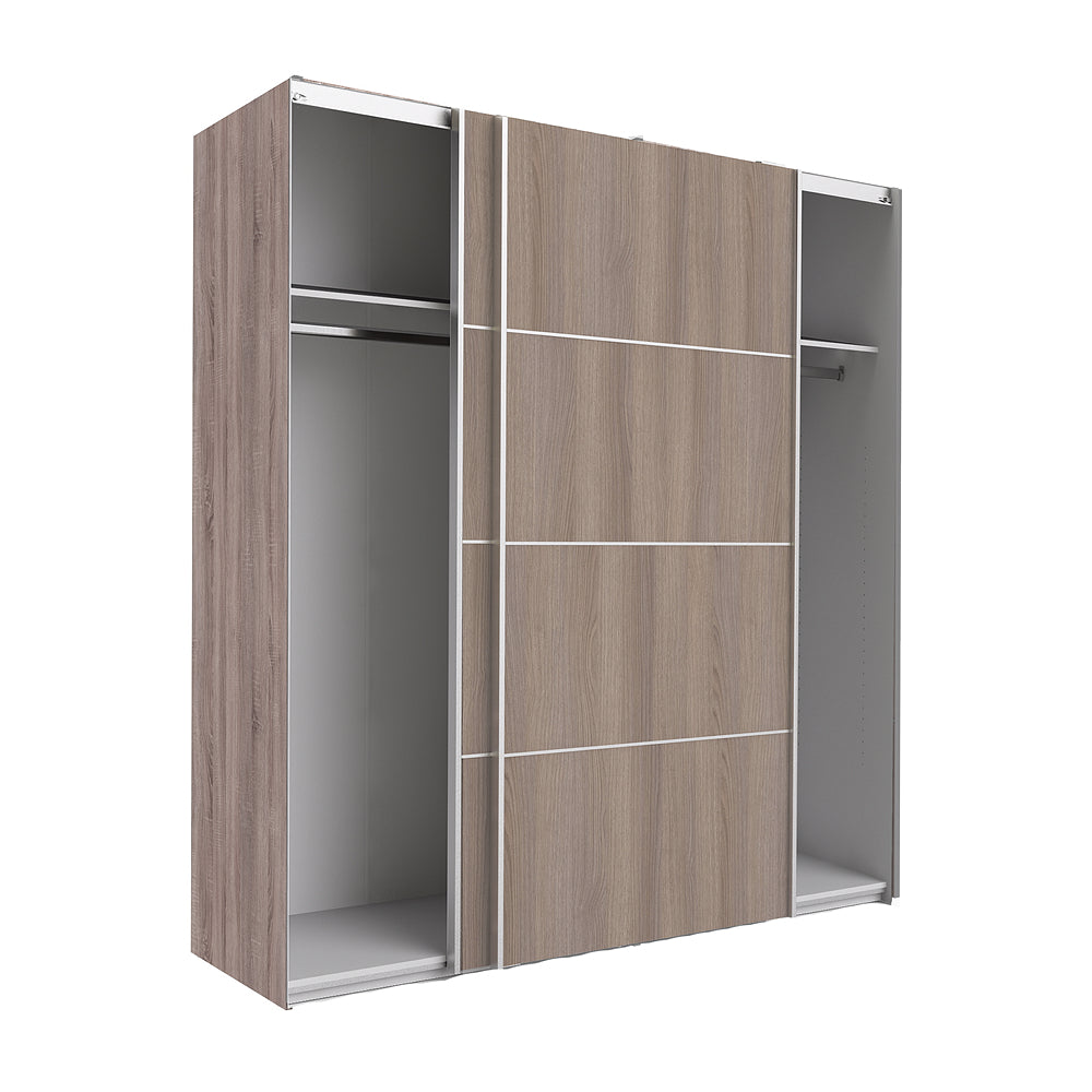 Verona Schiebetürenschrank 182 x 202 cm Trüffel