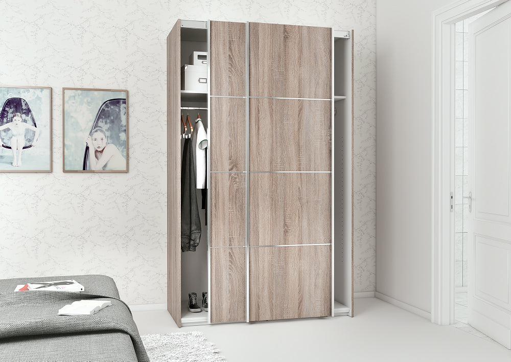 Verona Schiebetürenschrank 122 x 202 cm Trüffel