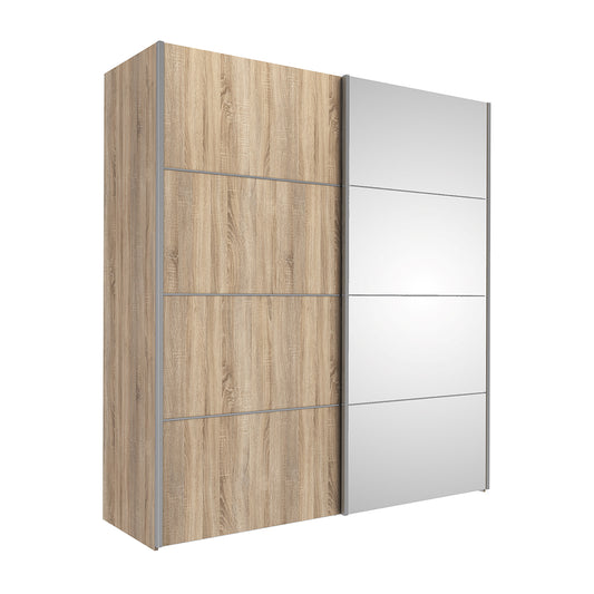 Verona Schiebetürenschrank 182 x 202 cm Eiche Struktur