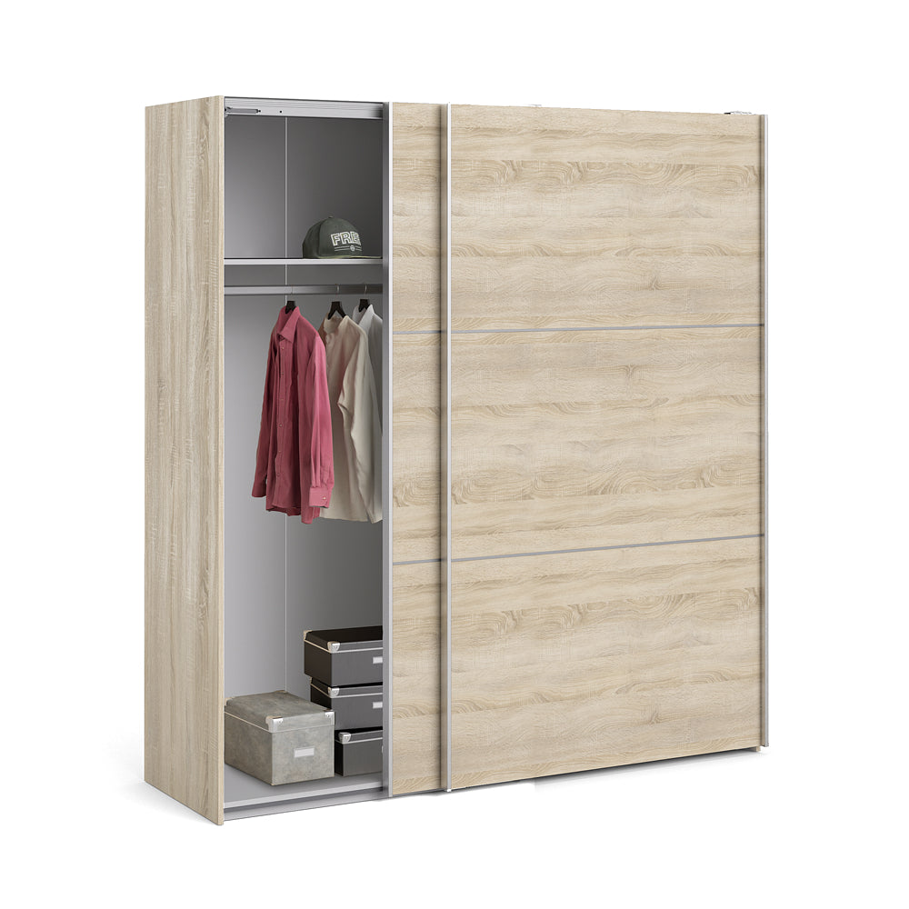 Verona Schiebetürenschrank 182 x 202 cm Eiche Struktur