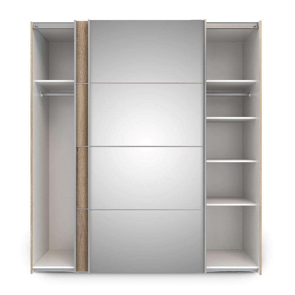 Verona Schiebetürenschrank 182 x 202 cm Eiche Struktur