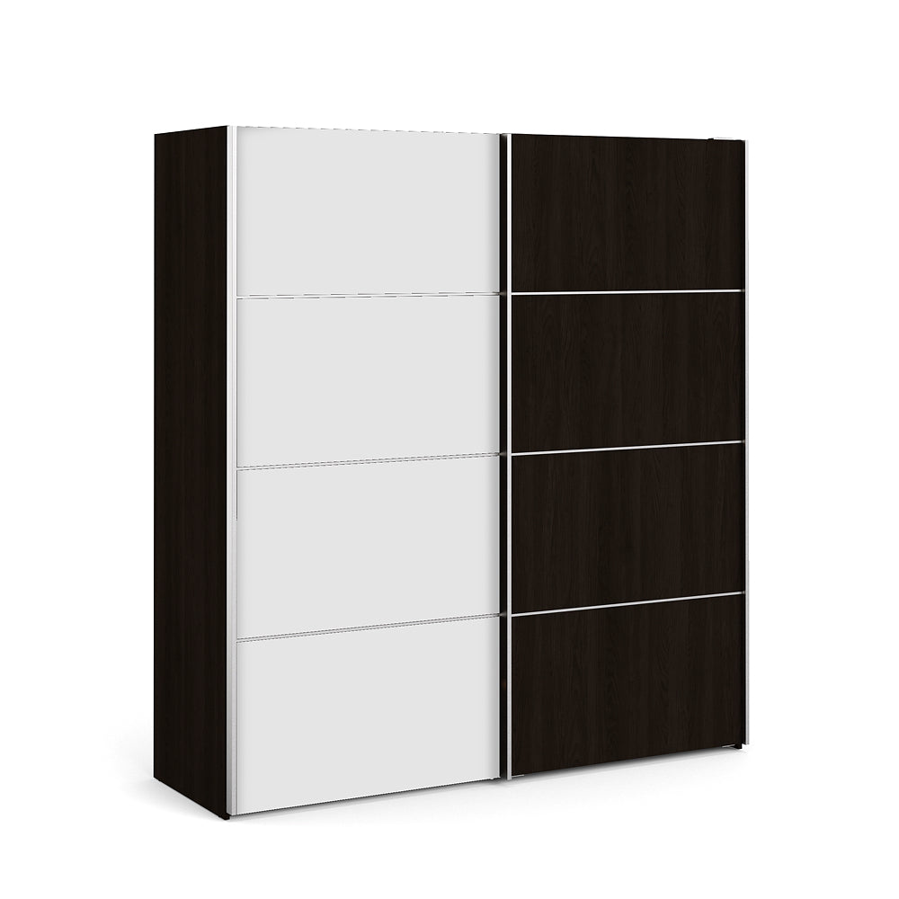 Verona Schiebetürenschrank 182 x 202 cm Kaffee / Weiß