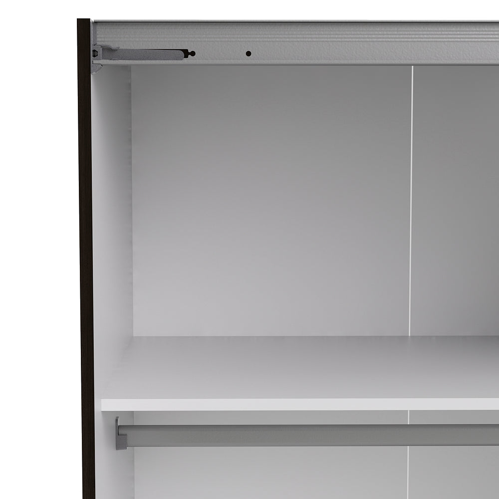 Verona Schiebetürenschrank 182 x 202 cm Kaffee / Weiß