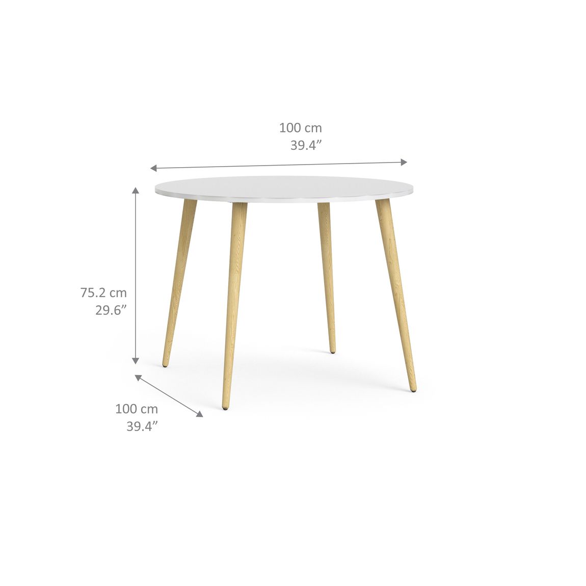 Esstisch OSLO Tisch Esszimmertisch Ø 100 cm Weiß